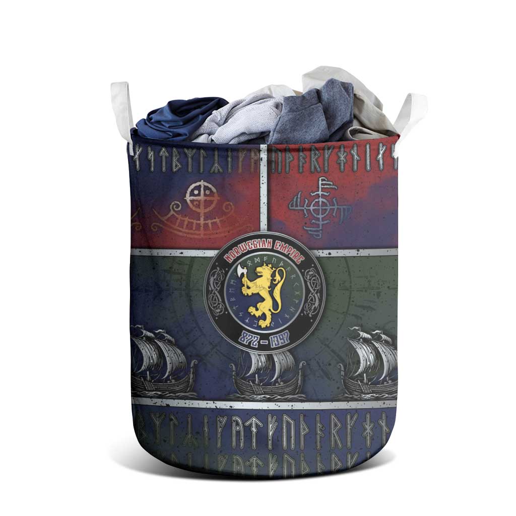 Norwegian Empire Laundry Basket Ancient Viking Patterns - Wonder Print Shop