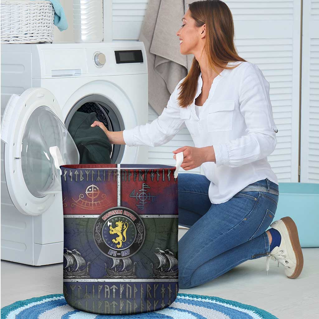 Norwegian Empire Laundry Basket Ancient Viking Patterns - Wonder Print Shop