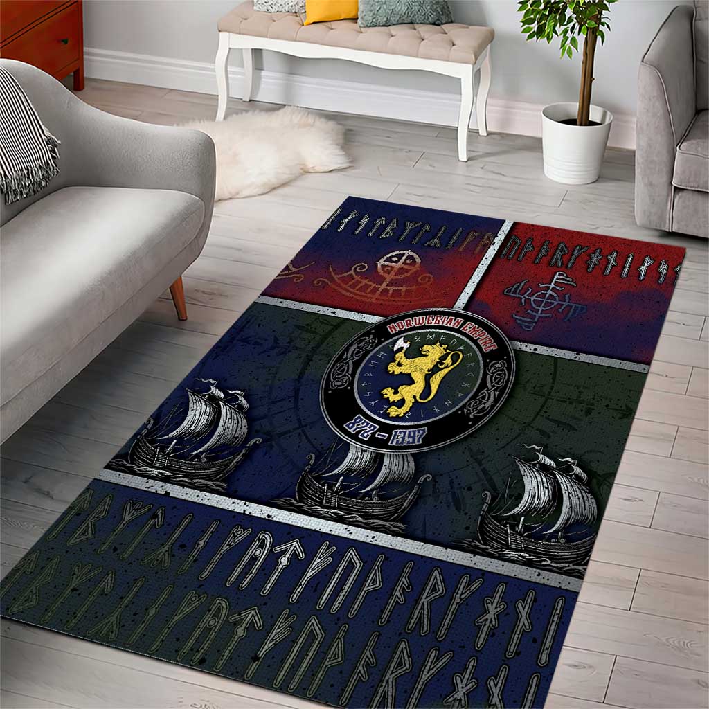 Norwegian Empire Area Rug Ancient Viking Patterns - Wonder Print Shop