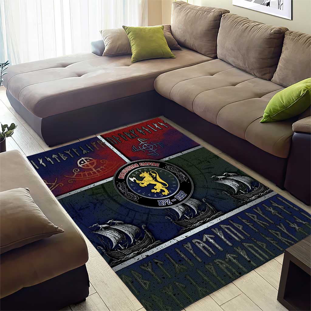 Norwegian Empire Area Rug Ancient Viking Patterns - Wonder Print Shop