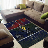 Norwegian Empire Area Rug Ancient Viking Patterns - Wonder Print Shop
