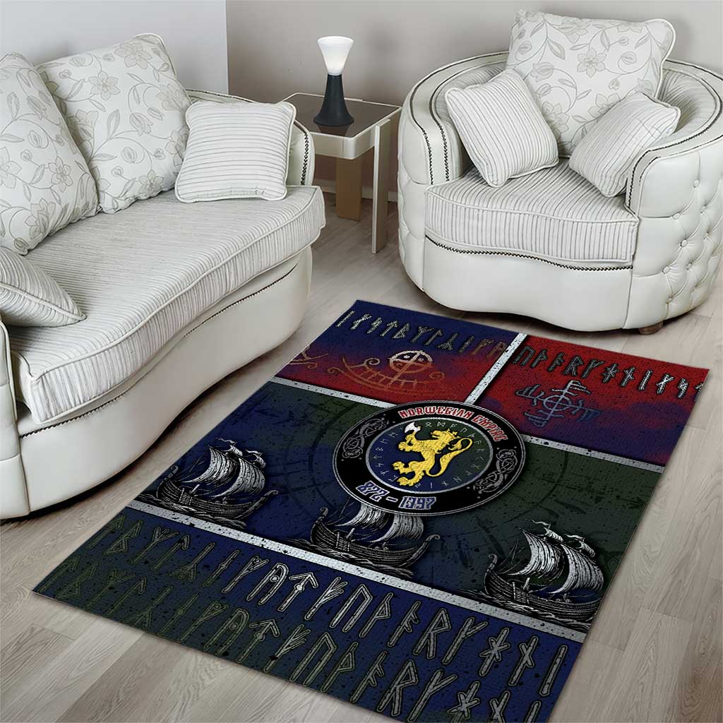 Norwegian Empire Area Rug Ancient Viking Patterns - Wonder Print Shop