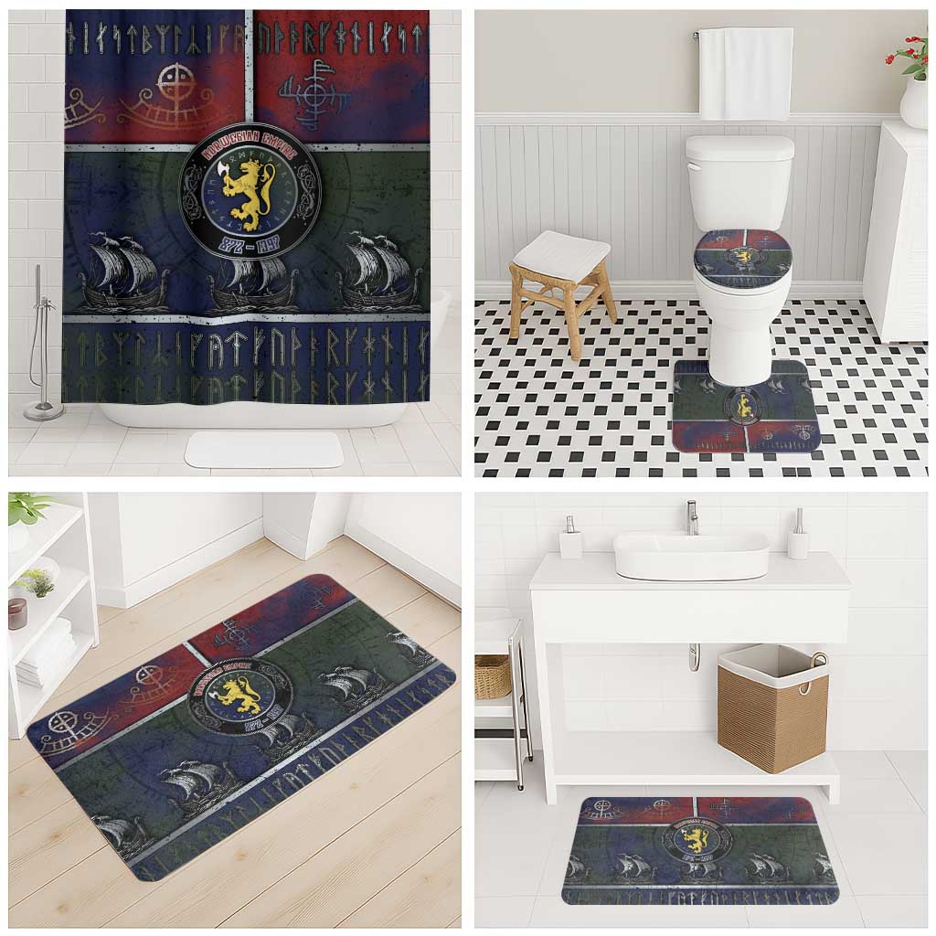Norwegian Empire Bathroom Set Ancient Viking Patterns - Wonder Print Shop