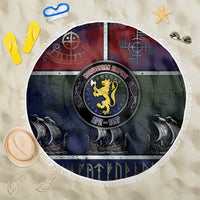 Norwegian Empire Beach Blanket Ancient Viking Patterns - Wonder Print Shop