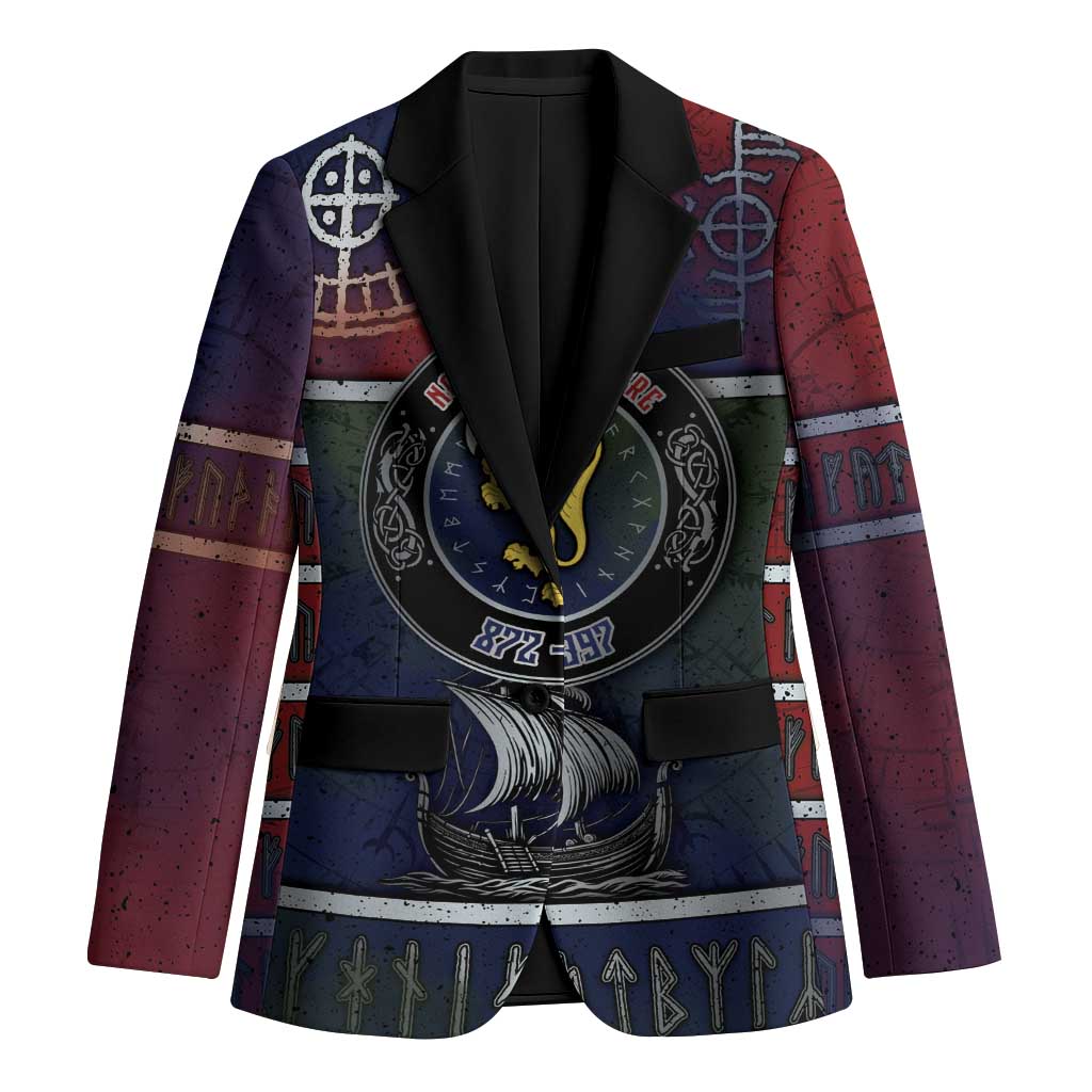 Personalized Norwegian Empire Blazer Ancient Viking Patterns - Wonder Print Shop