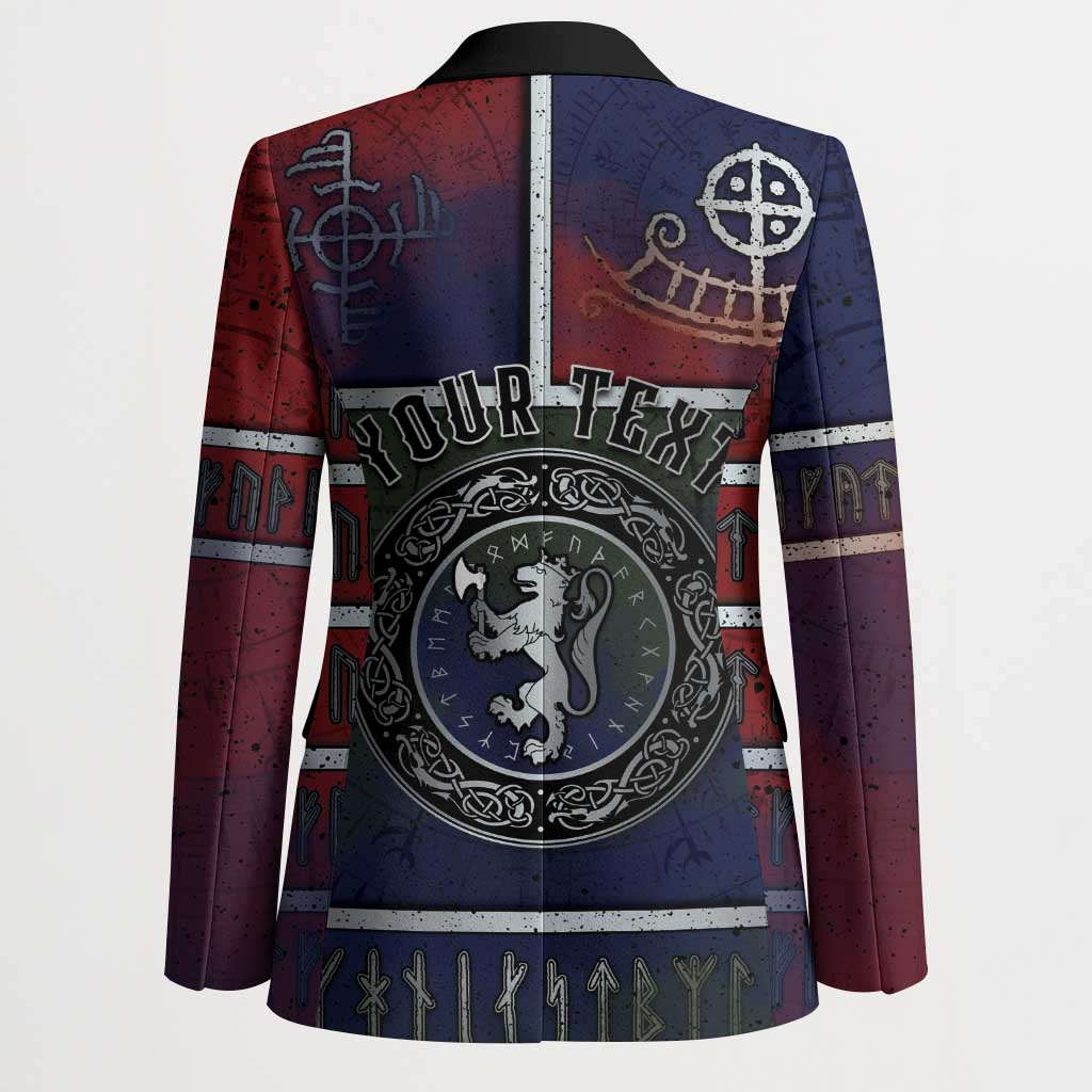 Personalized Norwegian Empire Blazer Ancient Viking Patterns - Wonder Print Shop