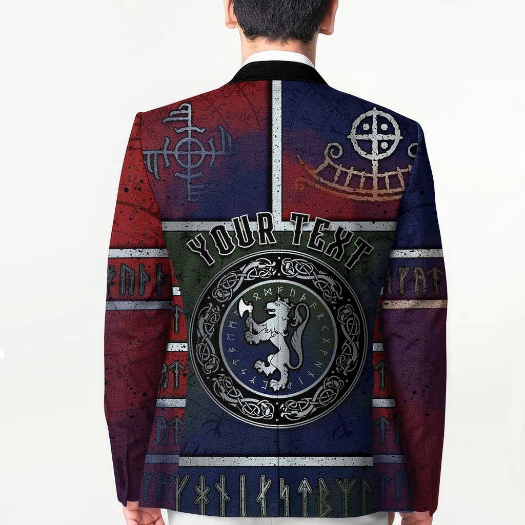 Personalized Norwegian Empire Blazer Ancient Viking Patterns - Wonder Print Shop