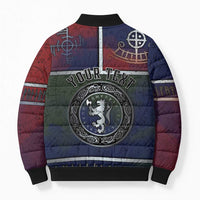 Personalized Norwegian Empire Bomber Puffer Jacket Ancient Viking Patterns - Wonder Print Shop