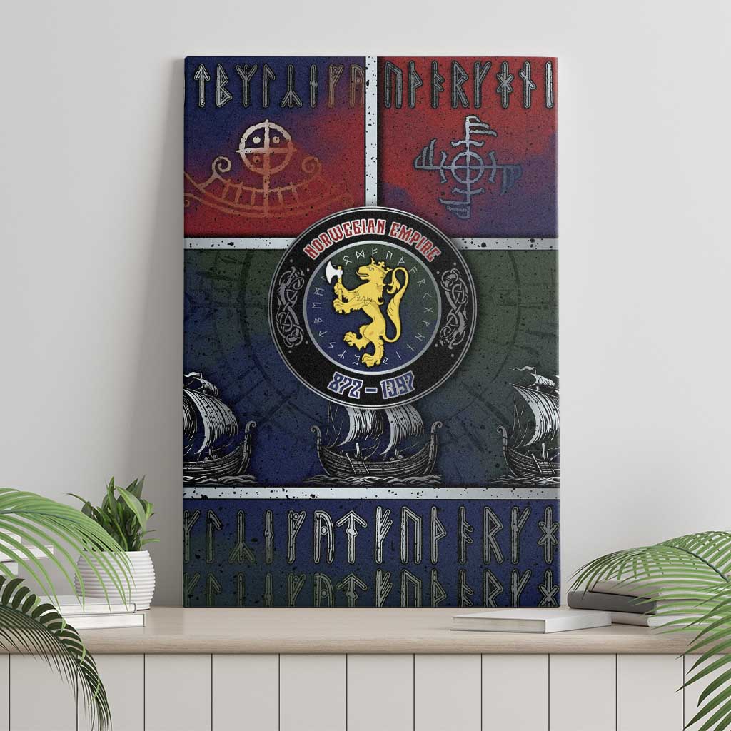 Norwegian Empire Canvas Wall Art Ancient Viking Patterns - Wonder Print Shop