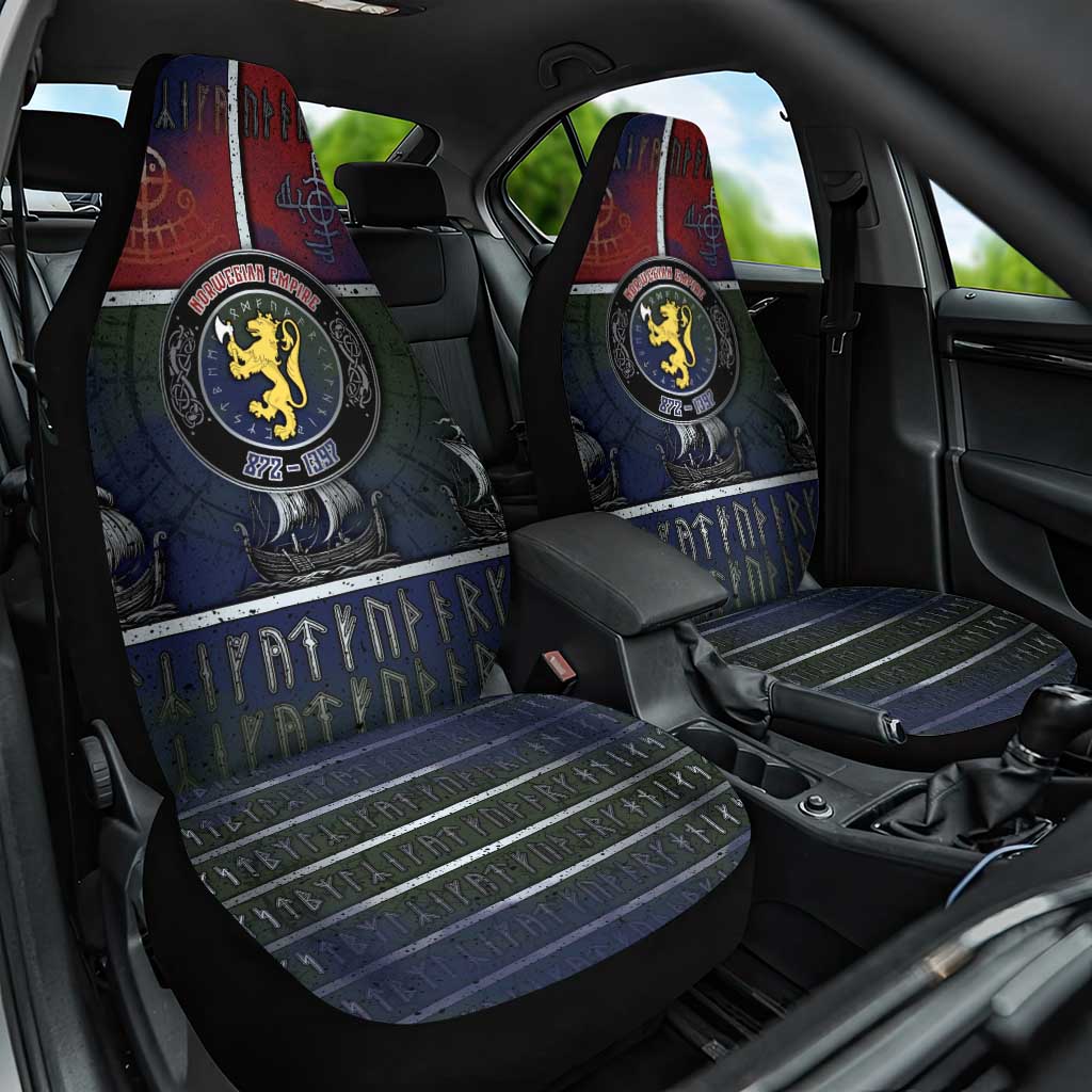 Norwegian Empire Car Seat Cover Ancient Viking Patterns - Wonder Print Shop