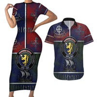 Personalized Norwegian Empire Couples Matching Short Sleeve Bodycon Dress and Hawaiian Shirt Ancient Viking Patterns - Wonder Print Shop