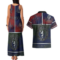 Personalized Norwegian Empire Couples Matching Tank Maxi Dress and Hawaiian Shirt Ancient Viking Patterns - Wonder Print Shop