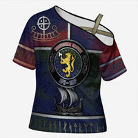 Personalized Norwegian Empire Cross Shoulder Shirt Ancient Viking Patterns - Wonder Print Shop