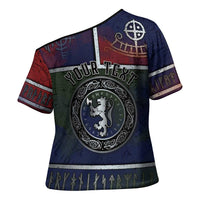 Personalized Norwegian Empire Cross Shoulder Shirt Ancient Viking Patterns - Wonder Print Shop