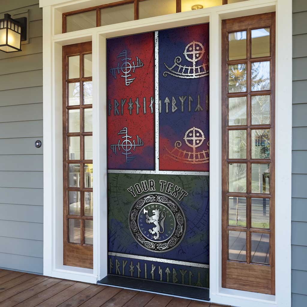 Personalized Norwegian Empire Door Cover Ancient Viking Patterns - Wonder Print Shop