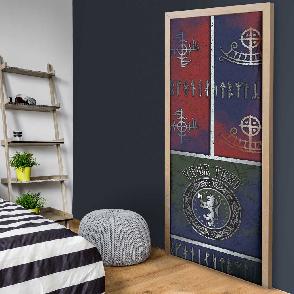 Personalized Norwegian Empire Door Cover Ancient Viking Patterns - Wonder Print Shop