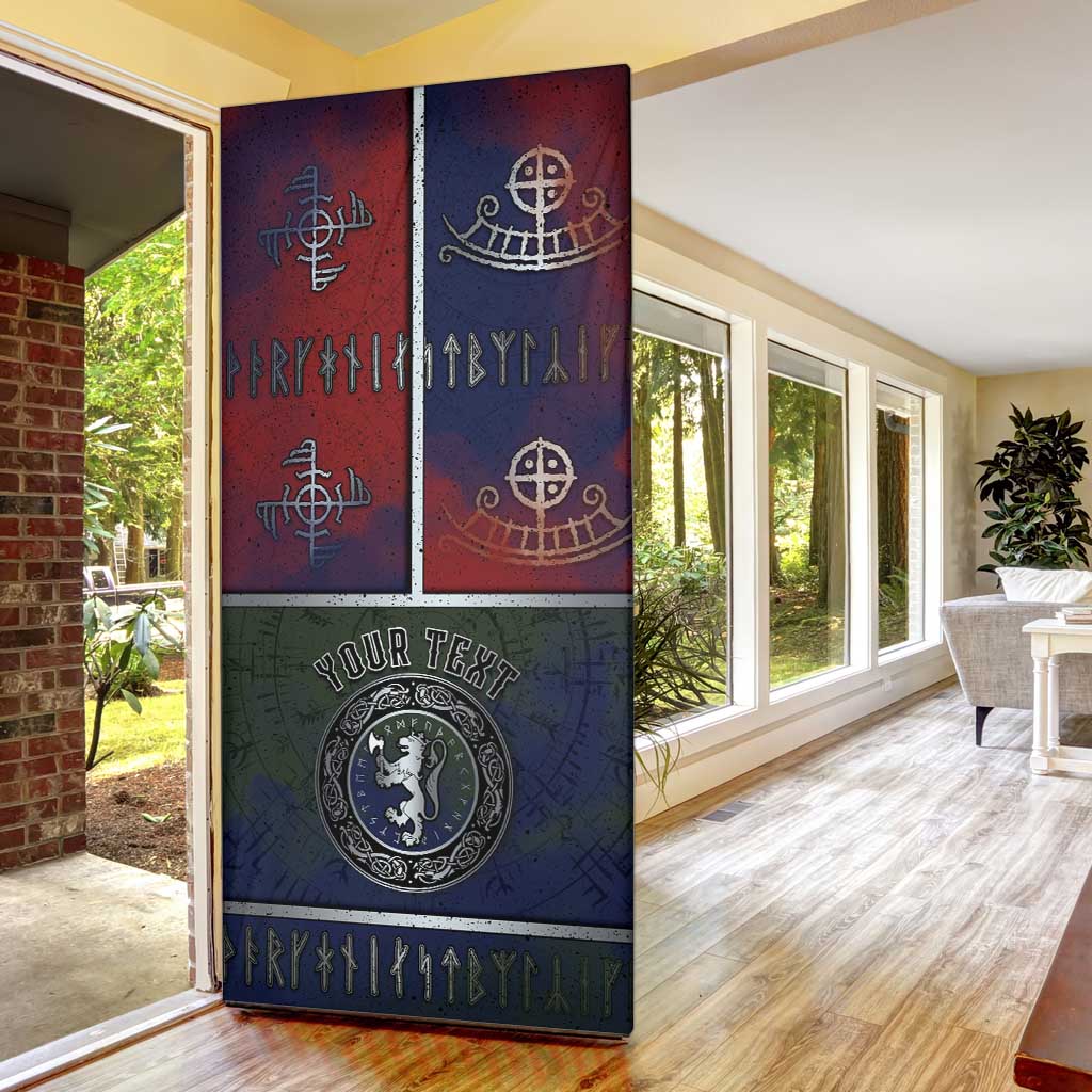 Personalized Norwegian Empire Door Cover Ancient Viking Patterns - Wonder Print Shop
