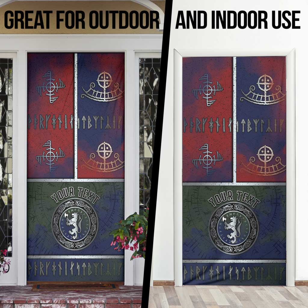 Personalized Norwegian Empire Door Cover Ancient Viking Patterns - Wonder Print Shop