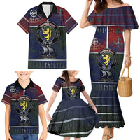 Personalized Norwegian Empire Family Matching Mermaid Dress and Hawaiian Shirt Ancient Viking Patterns - Wonder Print Shop