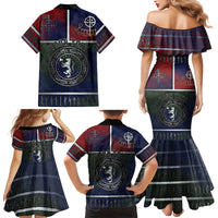 Personalized Norwegian Empire Family Matching Mermaid Dress and Hawaiian Shirt Ancient Viking Patterns - Wonder Print Shop