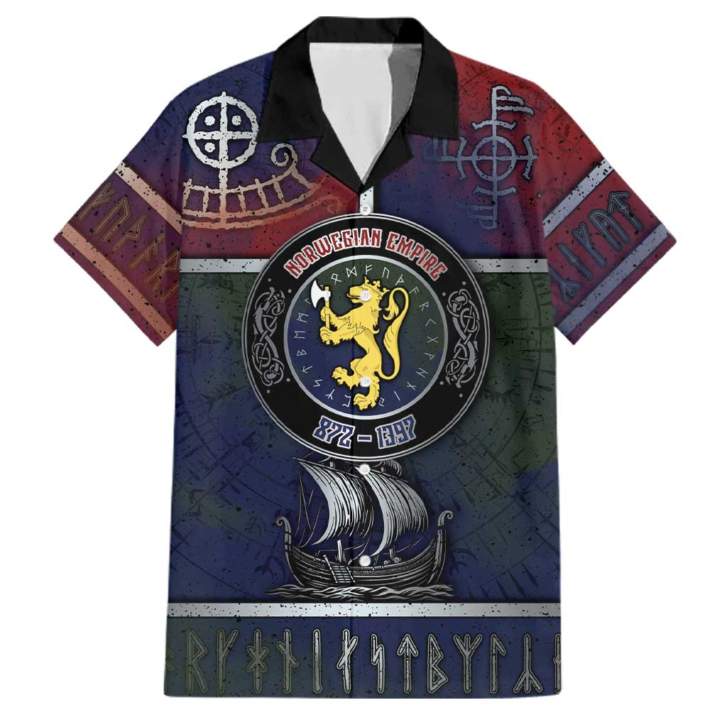 Personalized Norwegian Empire Family Matching Puletasi and Hawaiian Shirt Ancient Viking Patterns - Wonder Print Shop