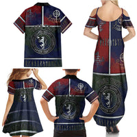 Personalized Norwegian Empire Family Matching Summer Maxi Dress and Hawaiian Shirt Ancient Viking Patterns - Wonder Print Shop