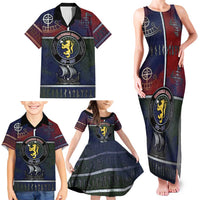 Personalized Norwegian Empire Family Matching Tank Maxi Dress and Hawaiian Shirt Ancient Viking Patterns - Wonder Print Shop