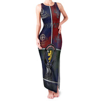Personalized Norwegian Empire Family Matching Tank Maxi Dress and Hawaiian Shirt Ancient Viking Patterns - Wonder Print Shop