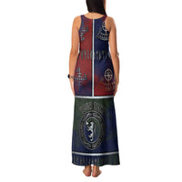 Personalized Norwegian Empire Family Matching Tank Maxi Dress and Hawaiian Shirt Ancient Viking Patterns - Wonder Print Shop