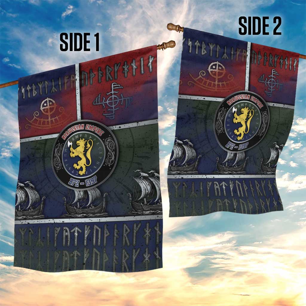 Norwegian Empire Garden Flag Ancient Viking Patterns - Wonder Print Shop