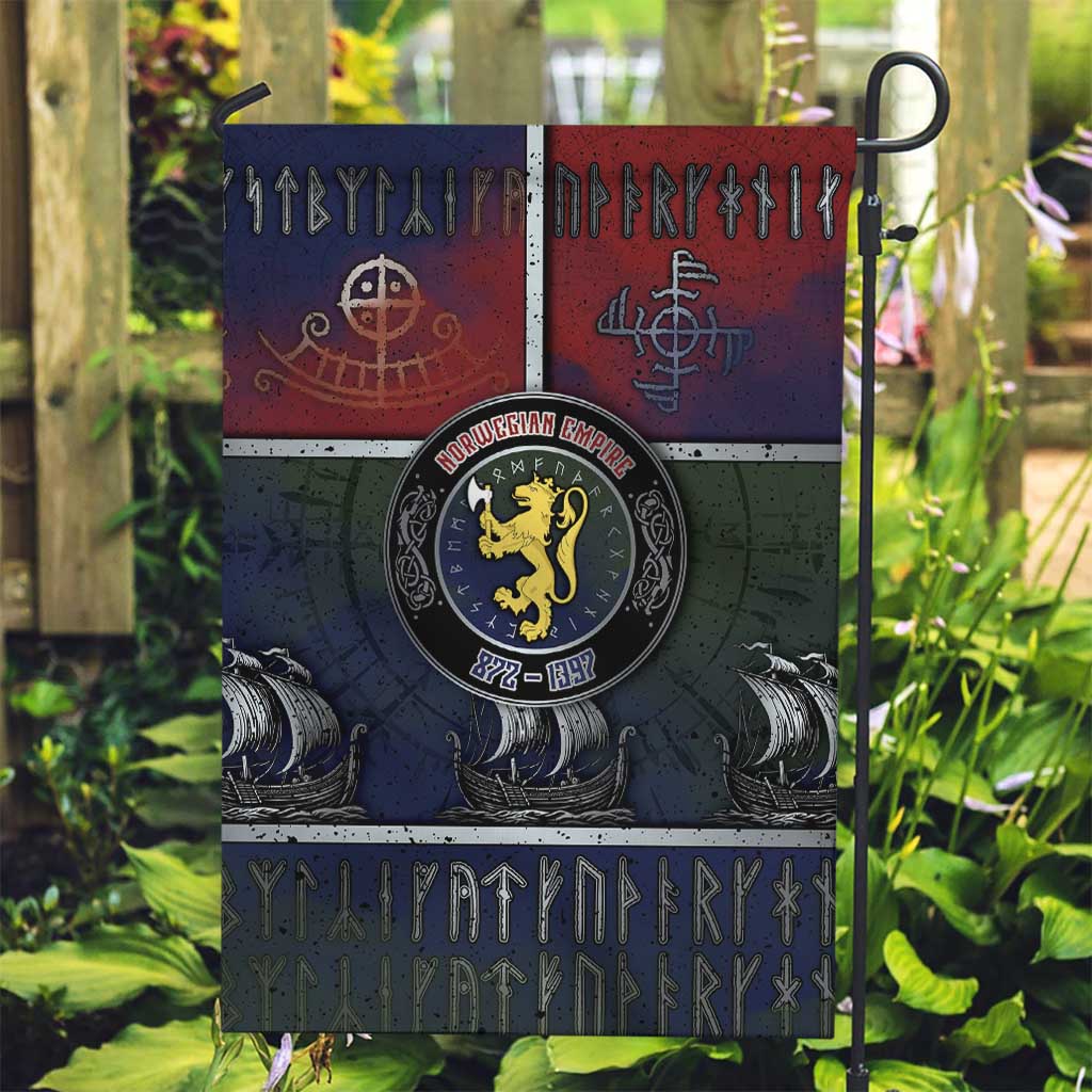 Norwegian Empire Garden Flag Ancient Viking Patterns - Wonder Print Shop