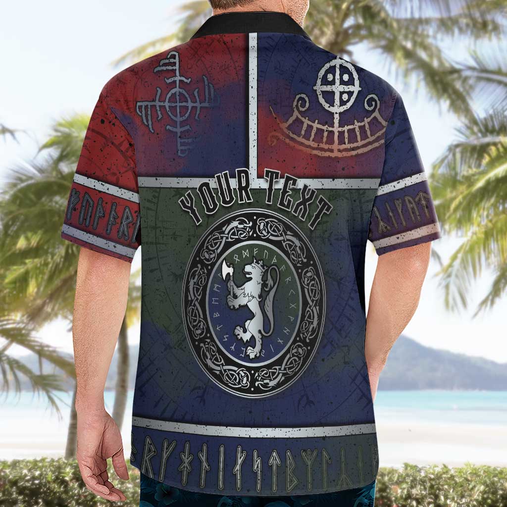 Personalized Norwegian Empire Hawaiian Shirt Ancient Viking Patterns - Wonder Print Shop