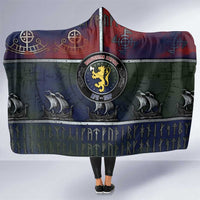 Norwegian Empire Hooded Blanket Ancient Viking Patterns - Wonder Print Shop