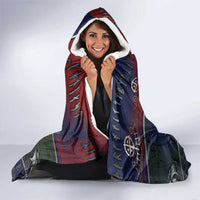 Norwegian Empire Hooded Blanket Ancient Viking Patterns - Wonder Print Shop