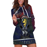 Personalized Norwegian Empire Hoodie Dress Ancient Viking Patterns - Wonder Print Shop