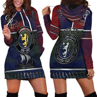 Personalized Norwegian Empire Hoodie Dress Ancient Viking Patterns - Wonder Print Shop