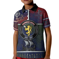 Personalized Norwegian Empire Kid Polo Shirt Ancient Viking Patterns - Wonder Print Shop
