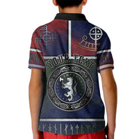 Personalized Norwegian Empire Kid Polo Shirt Ancient Viking Patterns - Wonder Print Shop