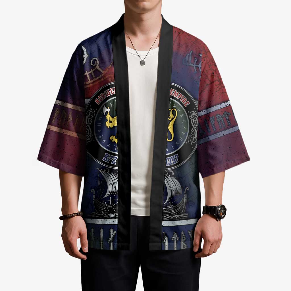 Personalized Norwegian Empire Kimono Ancient Viking Patterns - Wonder Print Shop