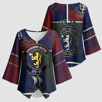 Personalized Norwegian Empire Kimono Sleeve Blouse Ancient Viking Patterns - Wonder Print Shop
