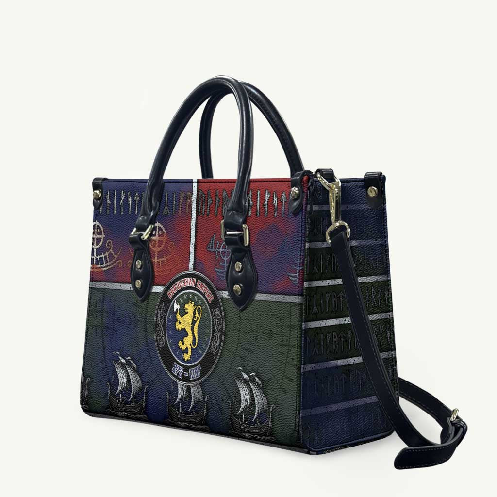 Norwegian Empire Leather Bag Ancient Viking Patterns - Wonder Print Shop