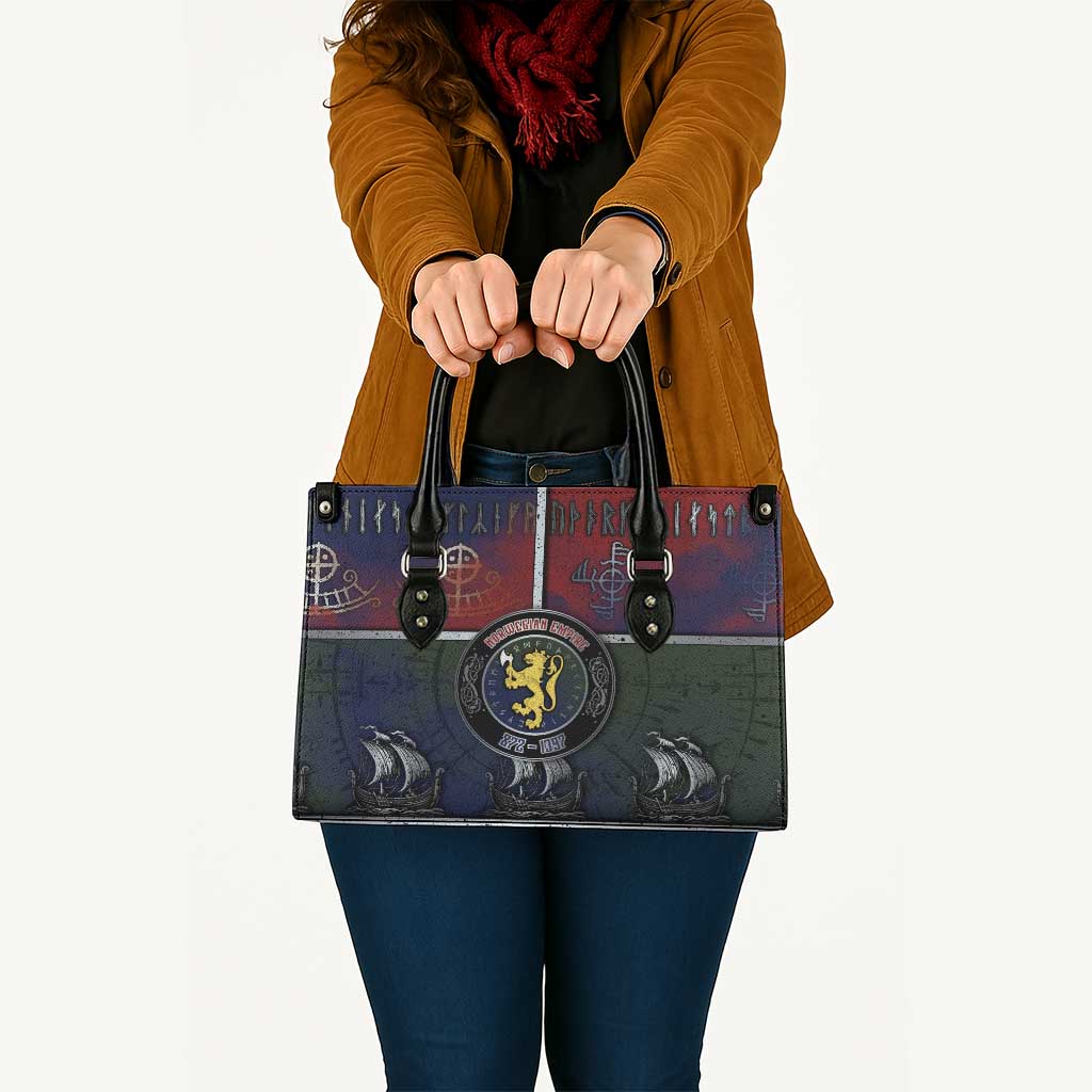 Norwegian Empire Leather Bag Ancient Viking Patterns - Wonder Print Shop