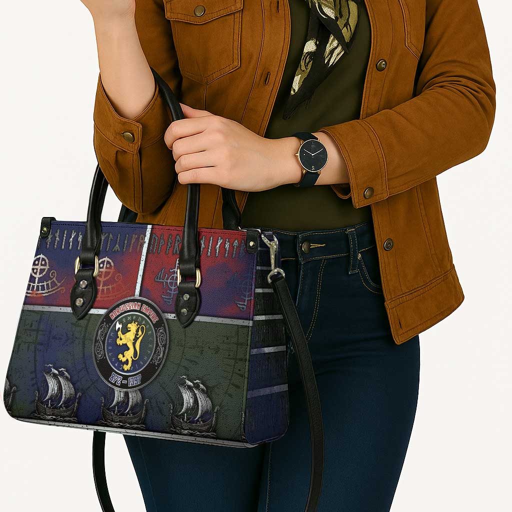 Norwegian Empire Leather Bag Ancient Viking Patterns - Wonder Print Shop