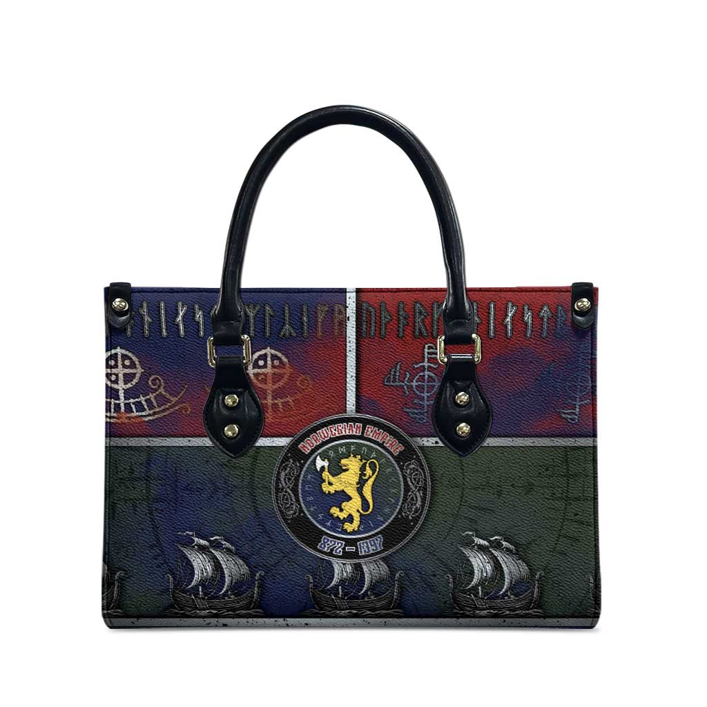 Norwegian Empire Leather Bag Ancient Viking Patterns - Wonder Print Shop