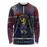 Personalized Norwegian Empire Long Sleeve Shirt Ancient Viking Patterns - Wonder Print Shop