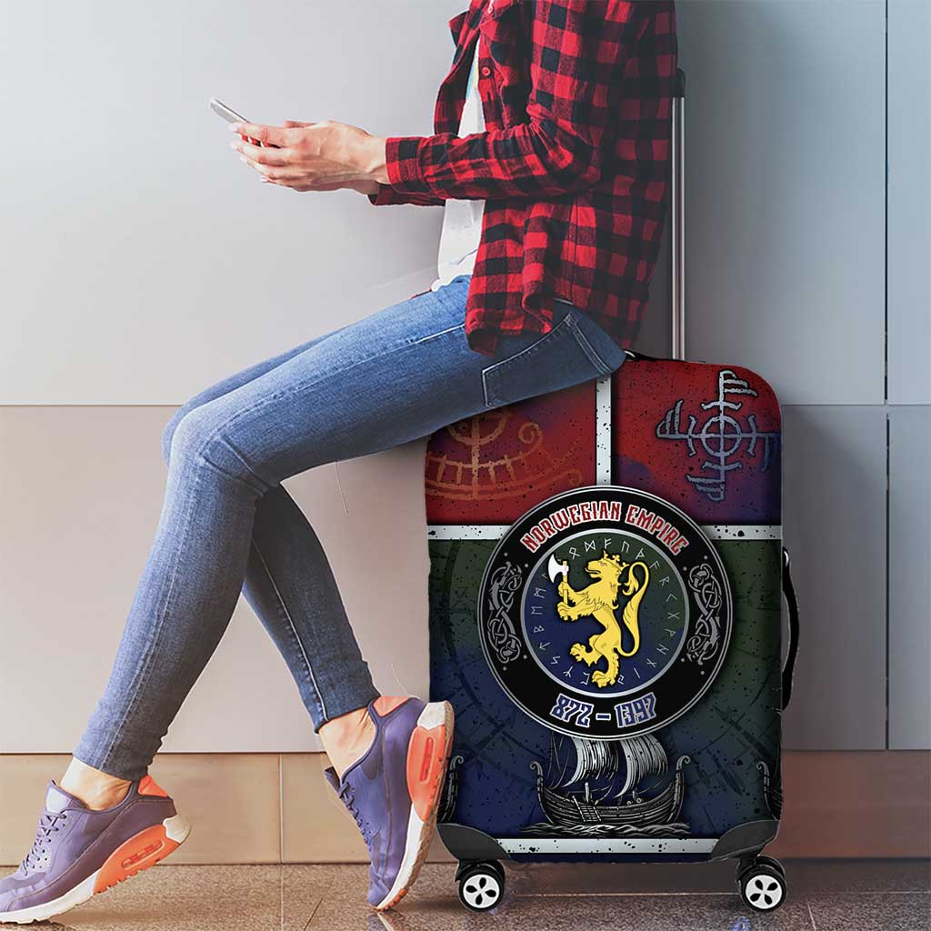 Norwegian Empire Luggage Cover Ancient Viking Patterns - Wonder Print Shop