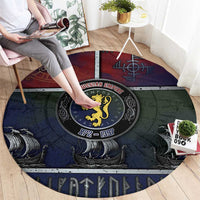 Norwegian Empire Round Carpet Ancient Viking Patterns - Wonder Print Shop