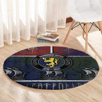 Norwegian Empire Round Carpet Ancient Viking Patterns - Wonder Print Shop