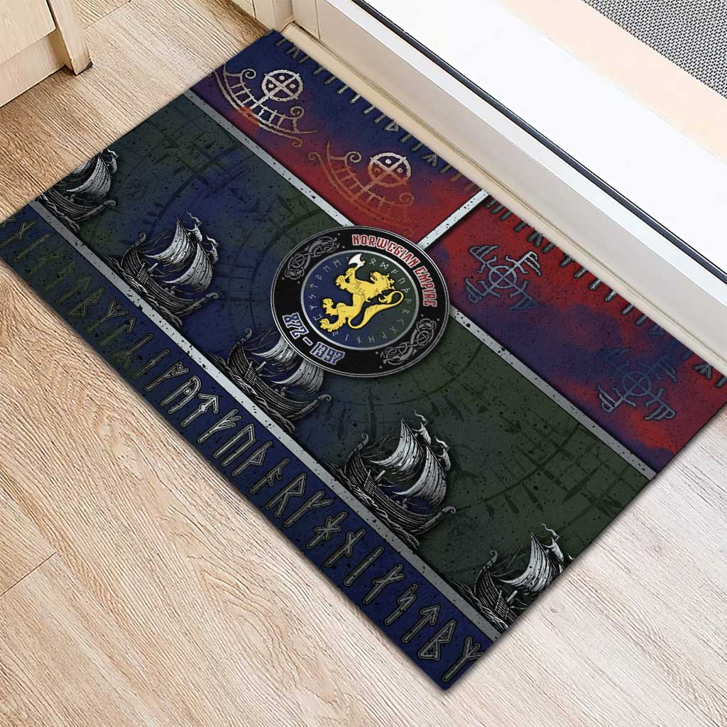 Norwegian Empire Rubber Doormat Ancient Viking Patterns - Wonder Print Shop