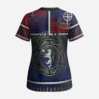 Personalized Norwegian Empire Scrub Top Ancient Viking Patterns - Wonder Print Shop